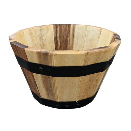 Avera Home Goods 10x6 RND Barrel Planter AWP304100